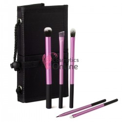 Pensule de Make-up  5 bucati Pink cu suport borseta Cadou 